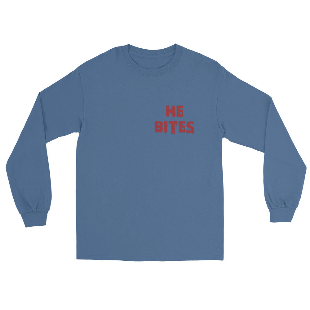 He Bites Men’s Long Sleeve Shirt