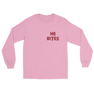 He Bites Men’s Long Sleeve Shirt