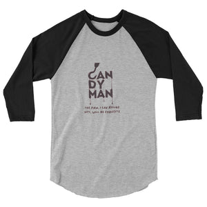 Candy Man 3/4 sleeve raglan shirt