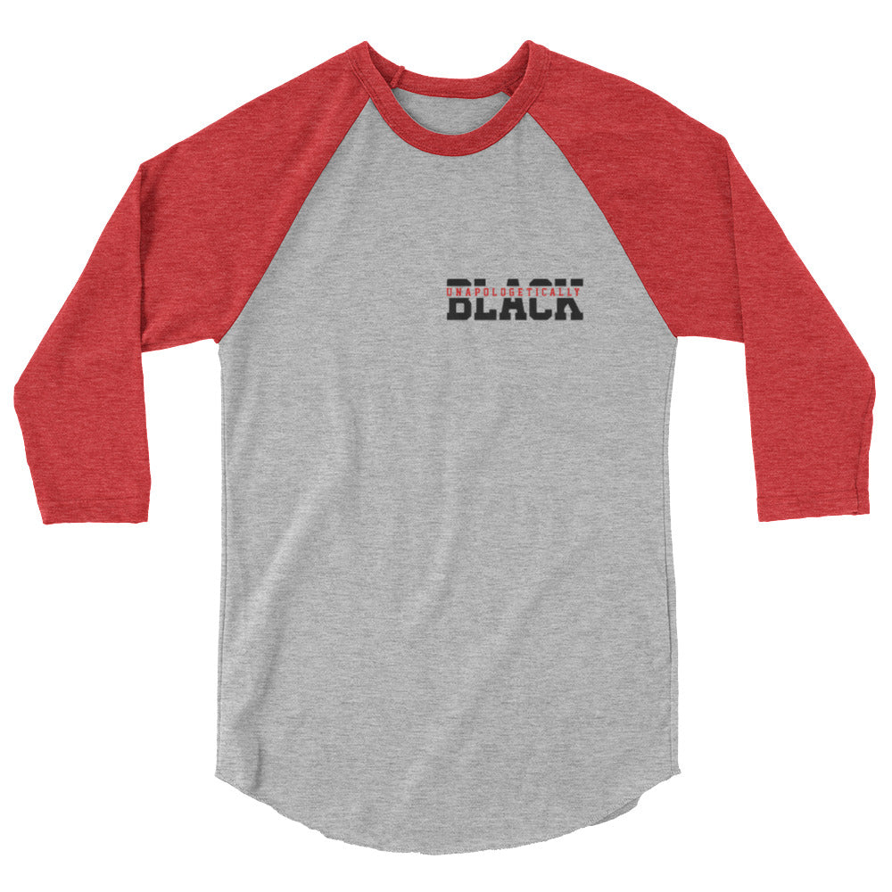 Blackk 3/4 sleeve raglan shirt