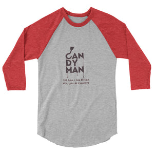 Candy Man 3/4 sleeve raglan shirt