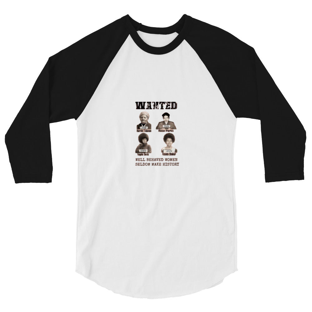 Wanted 3/4 sleeve raglan shirt