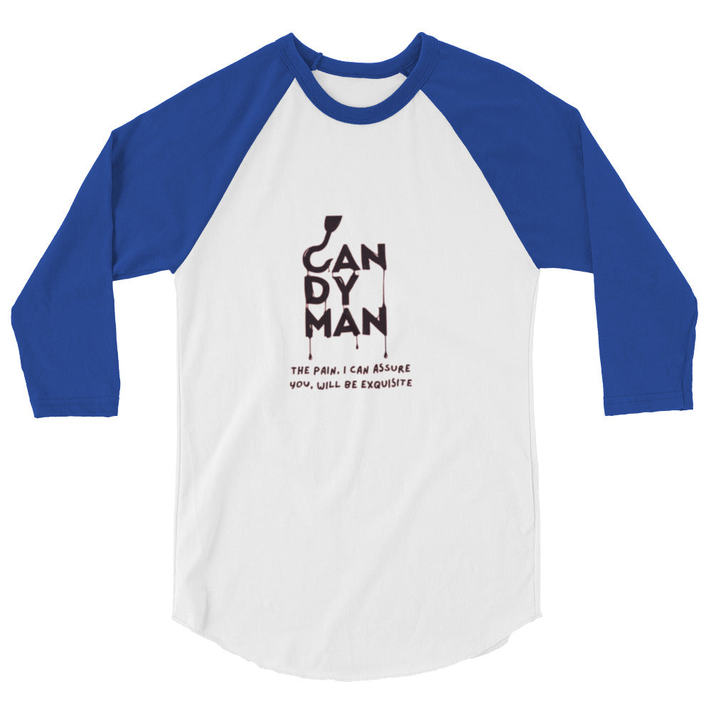 Candy Man 3/4 sleeve raglan shirt