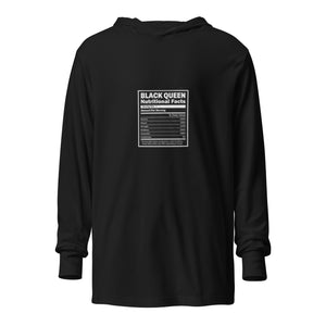 Black Queen Hooded long-sleeve tee