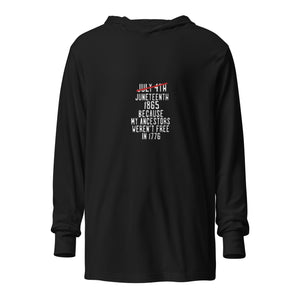 Juneteenth Hooded long-sleeve tee