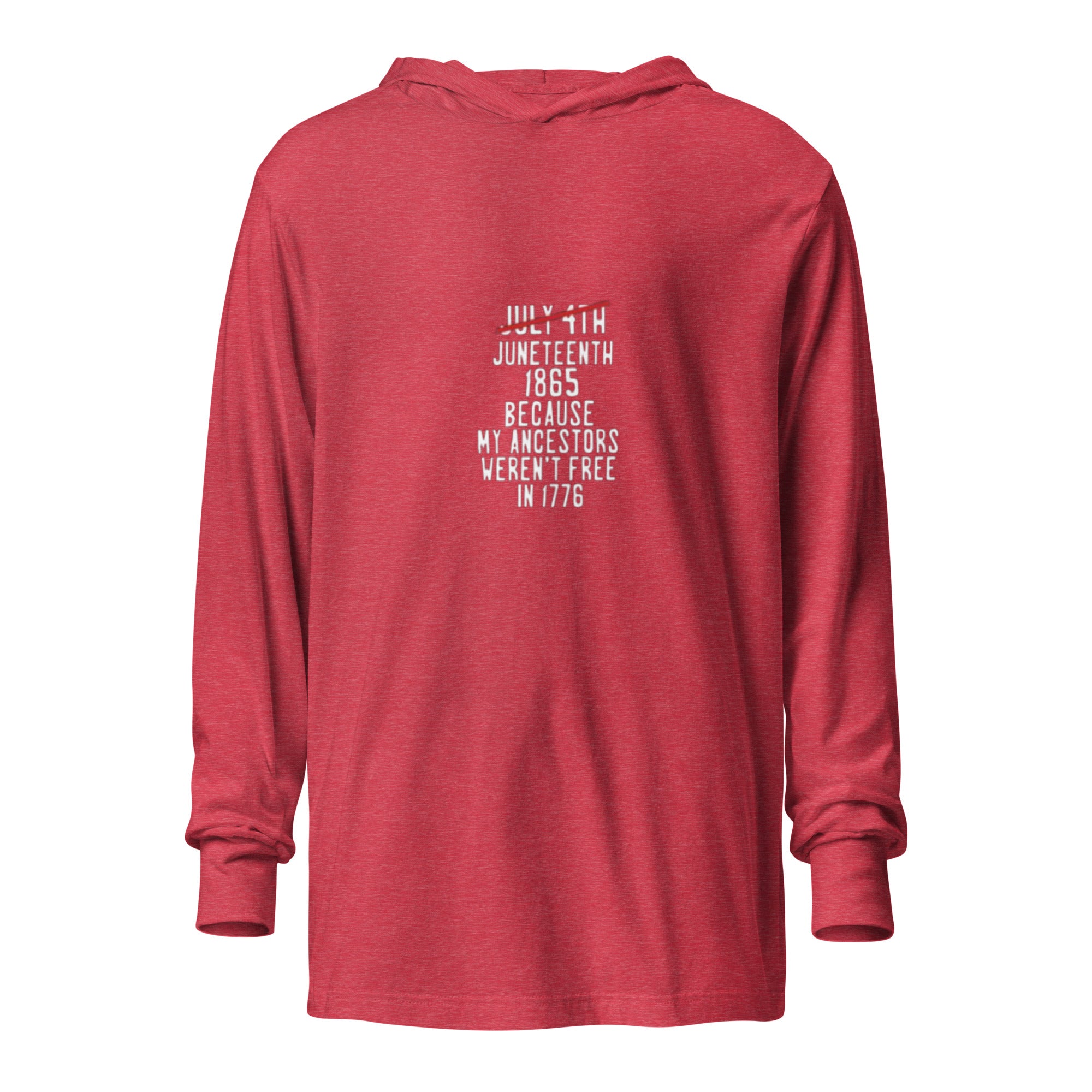 Juneteenth Hooded long-sleeve tee