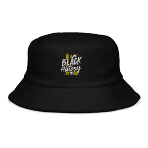 Black History Unstructured terry cloth bucket hat