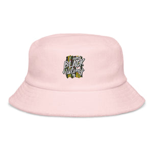 Black History Unstructured terry cloth bucket hat