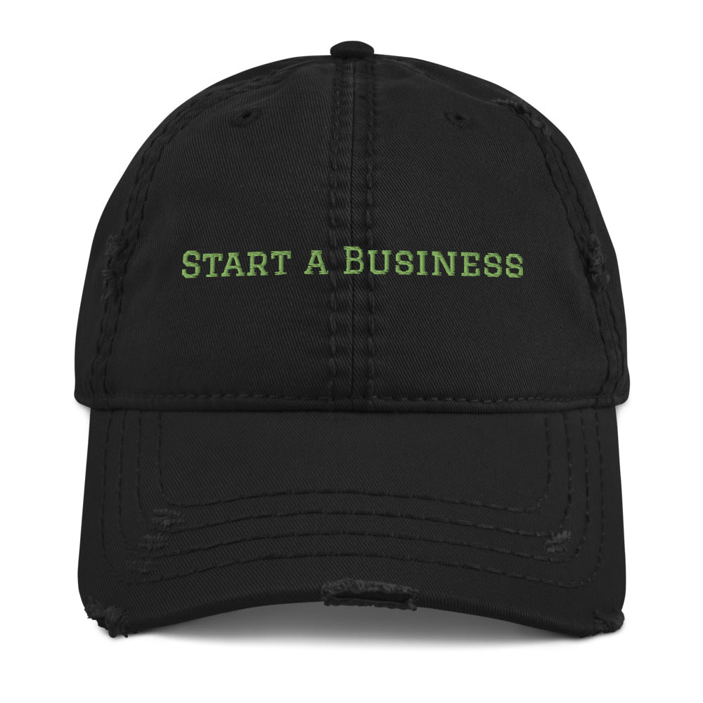 Start Business Distressed Dad Hat