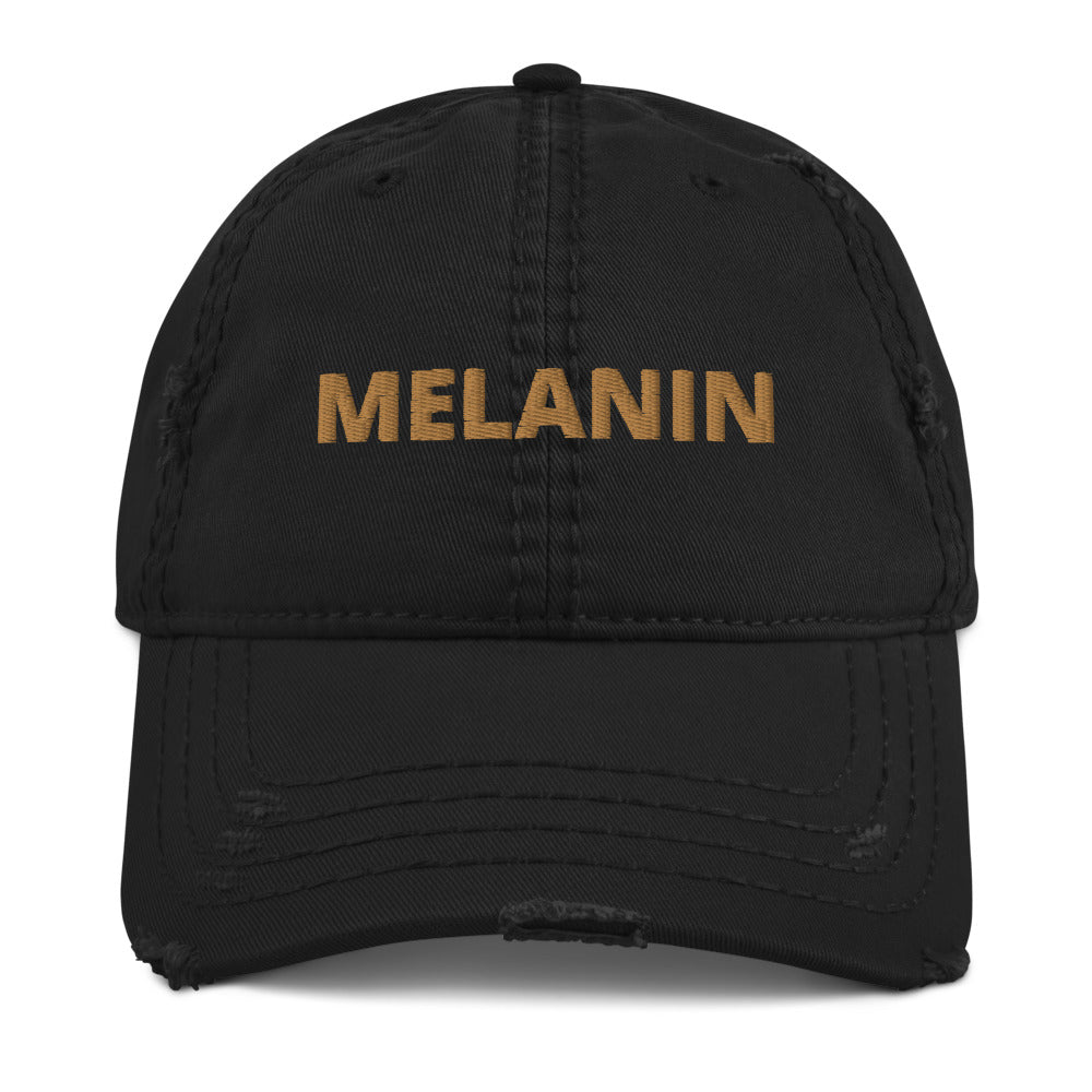 Melanin Distressed Dad Hat