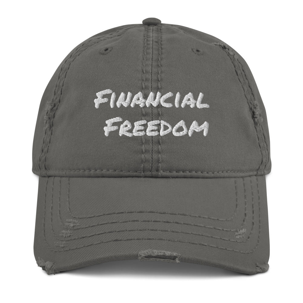 Financial Freedom Distressed Dad Hat