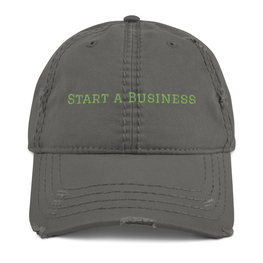 Start Business Distressed Dad Hat