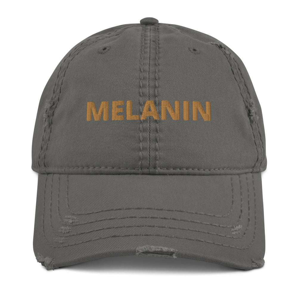 Melanin Distressed Dad Hat