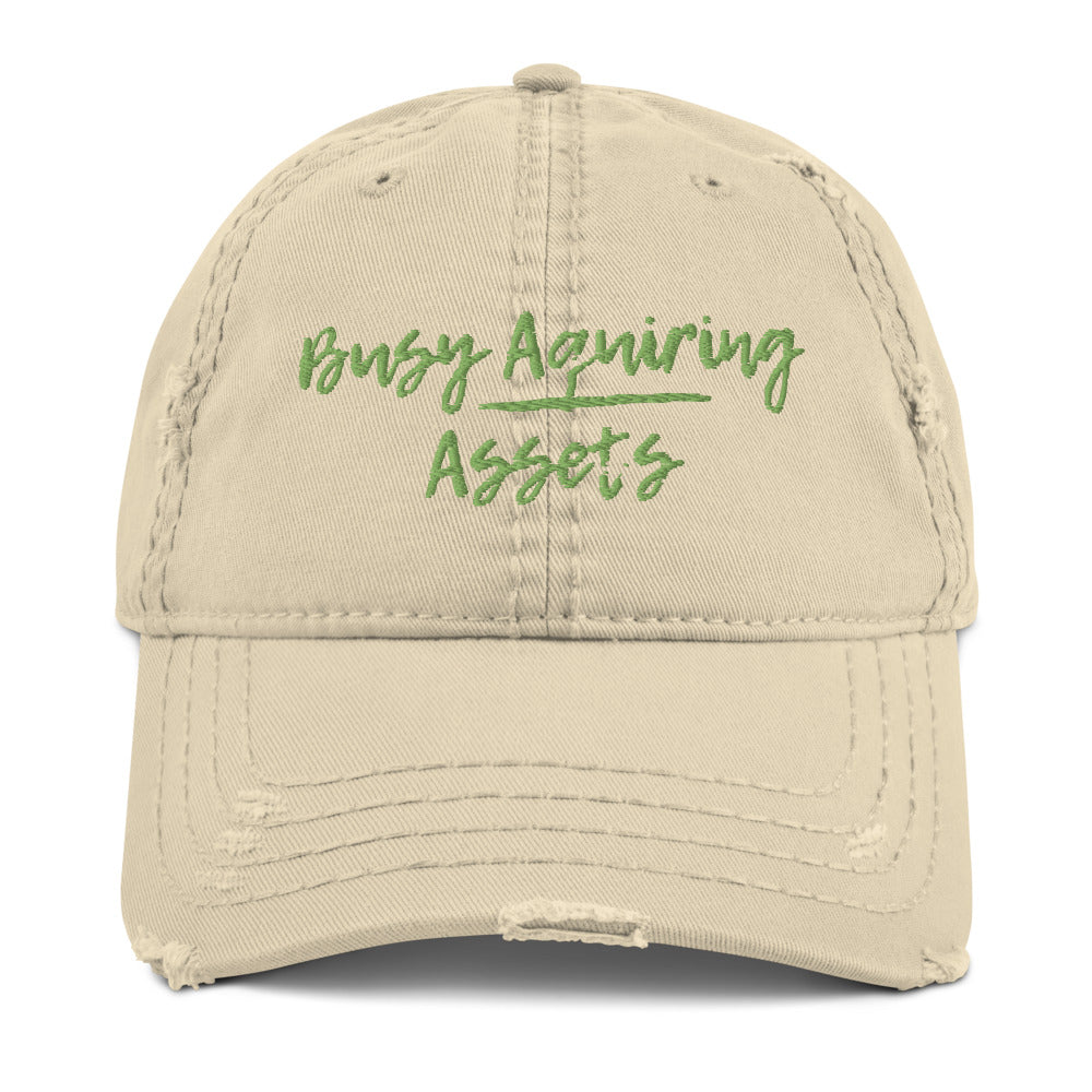 Acquiring Assets Distressed Dad Hat