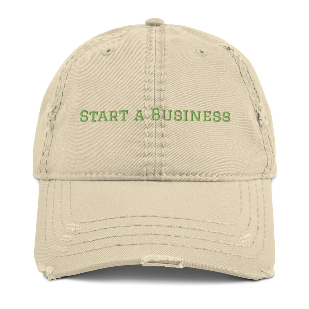 Start Business Distressed Dad Hat