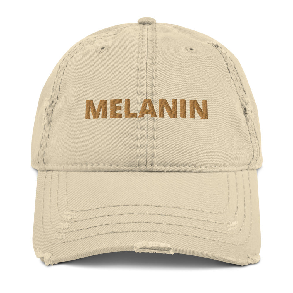 Melanin Distressed Dad Hat