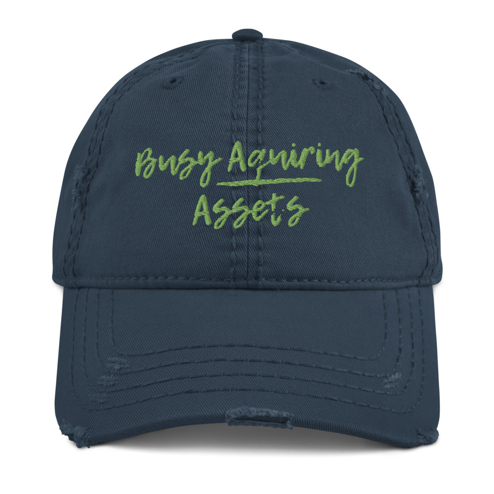 Acquiring Assets Distressed Dad Hat