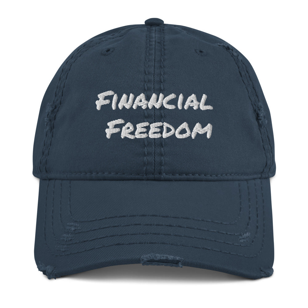 Financial Freedom Distressed Dad Hat