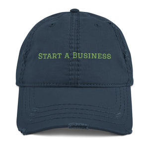 Start Business Distressed Dad Hat