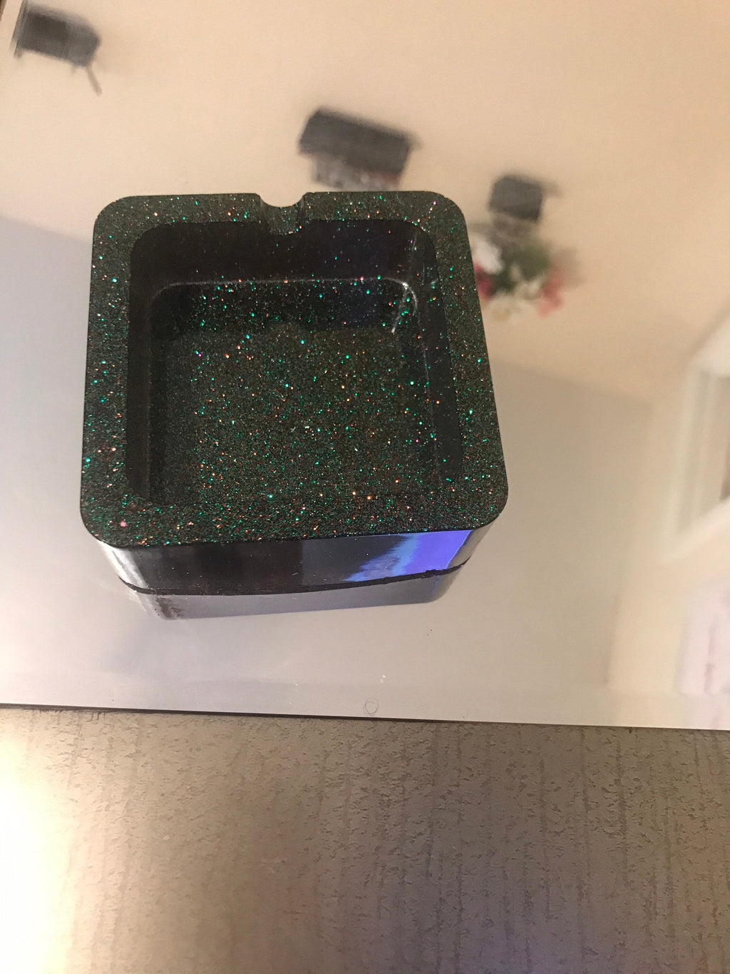 Small square ashtray