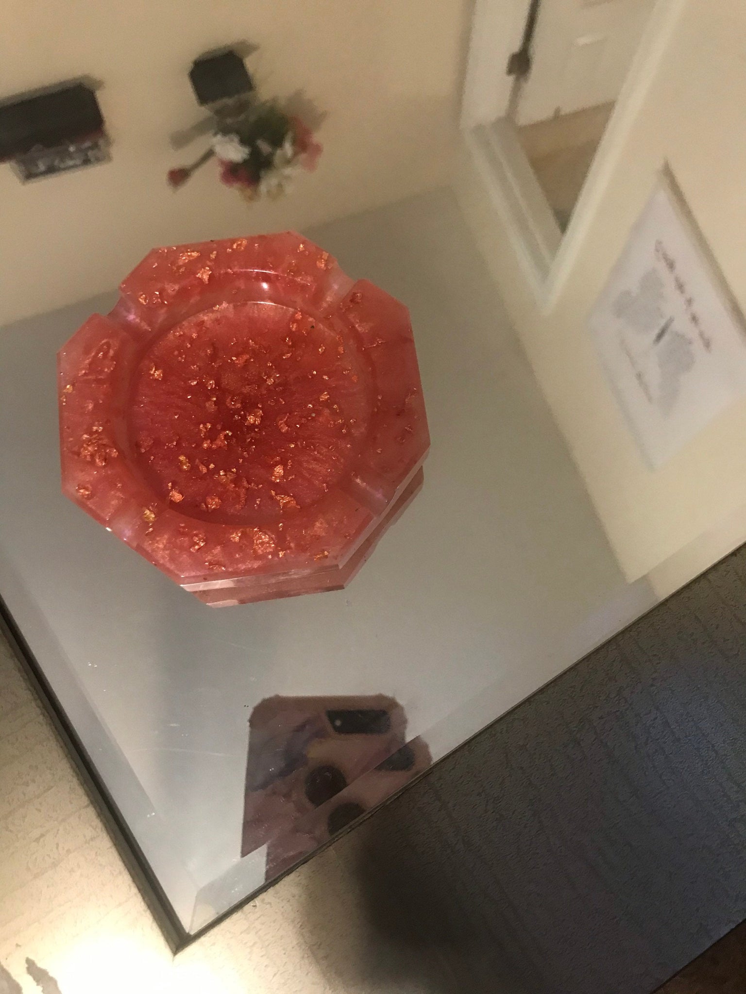 Small pentagon shaped ashtray