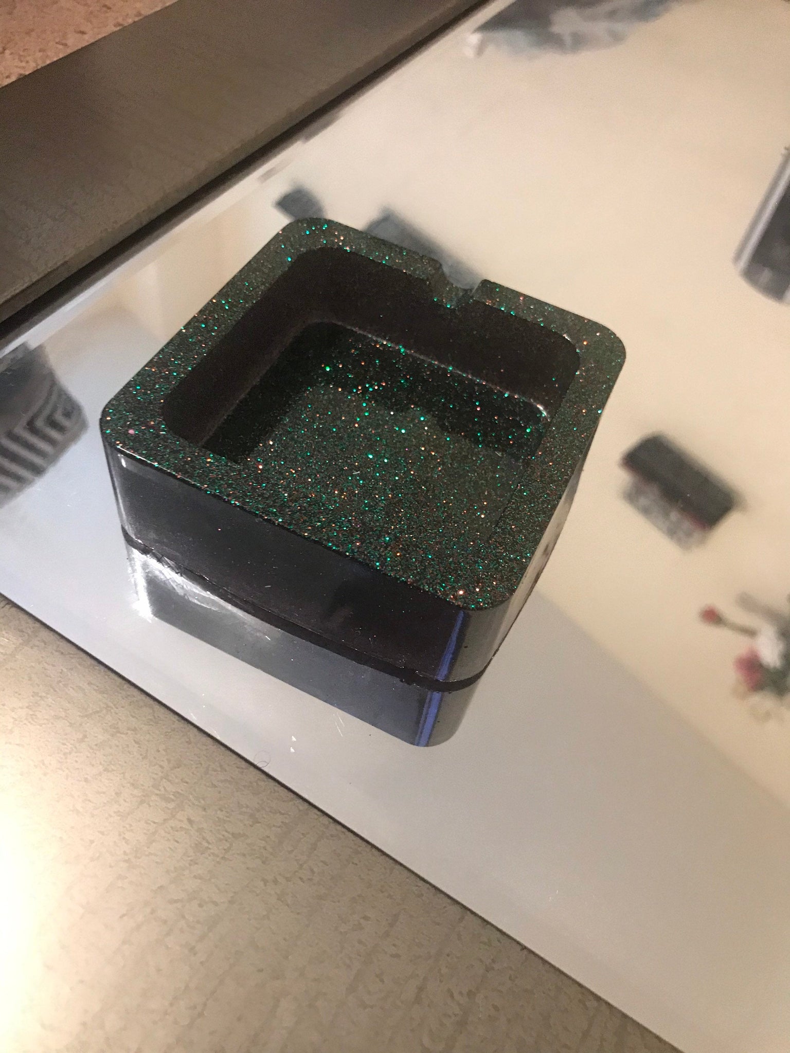 Small square ashtray