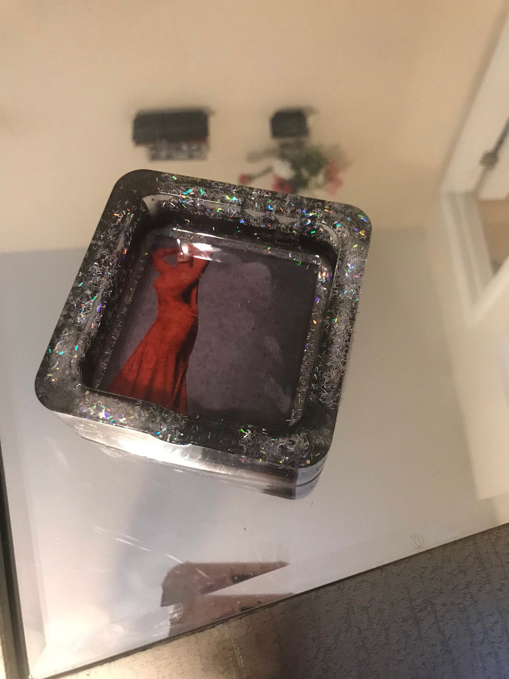 Small square ashtray