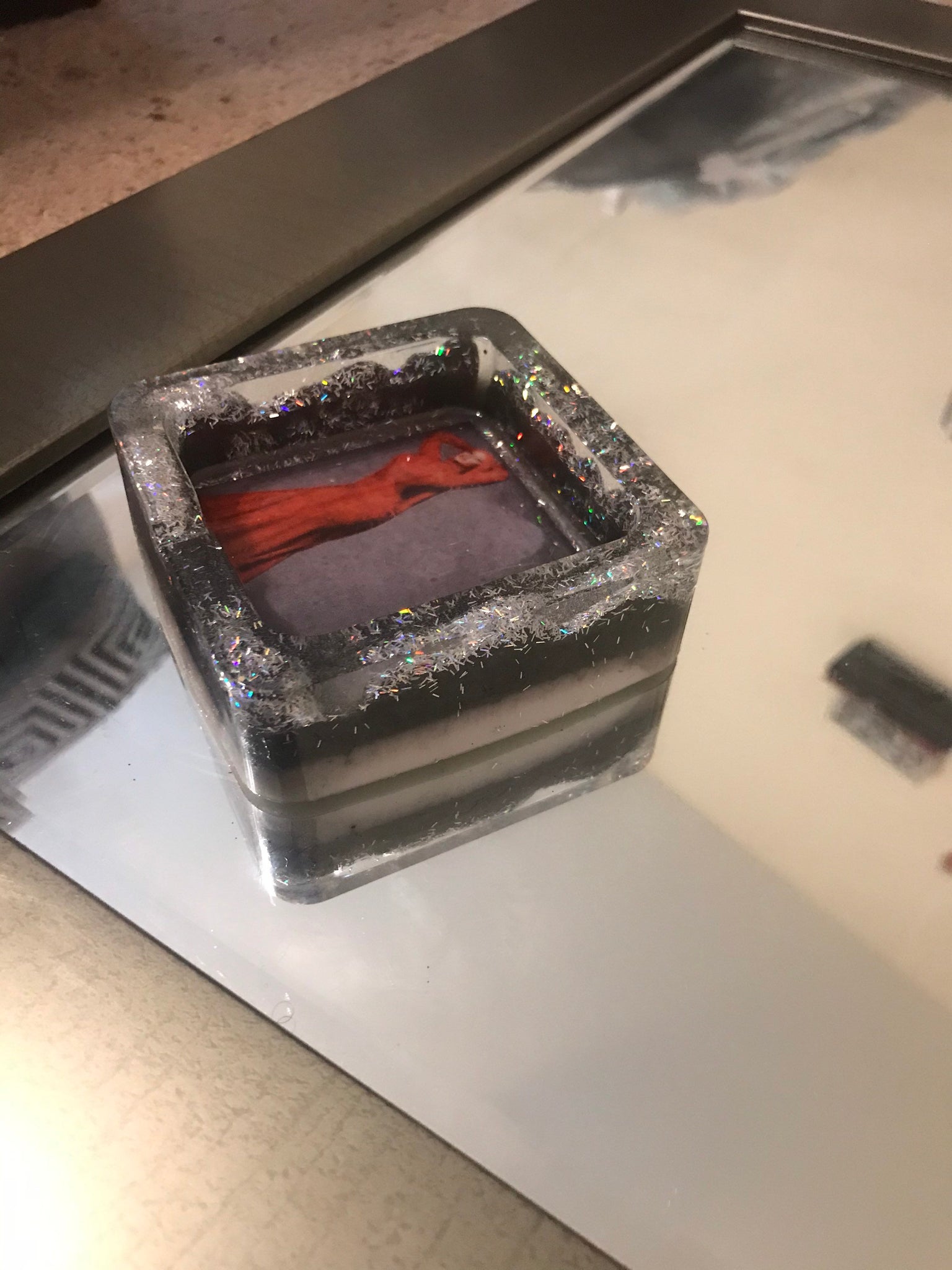 Small square ashtray