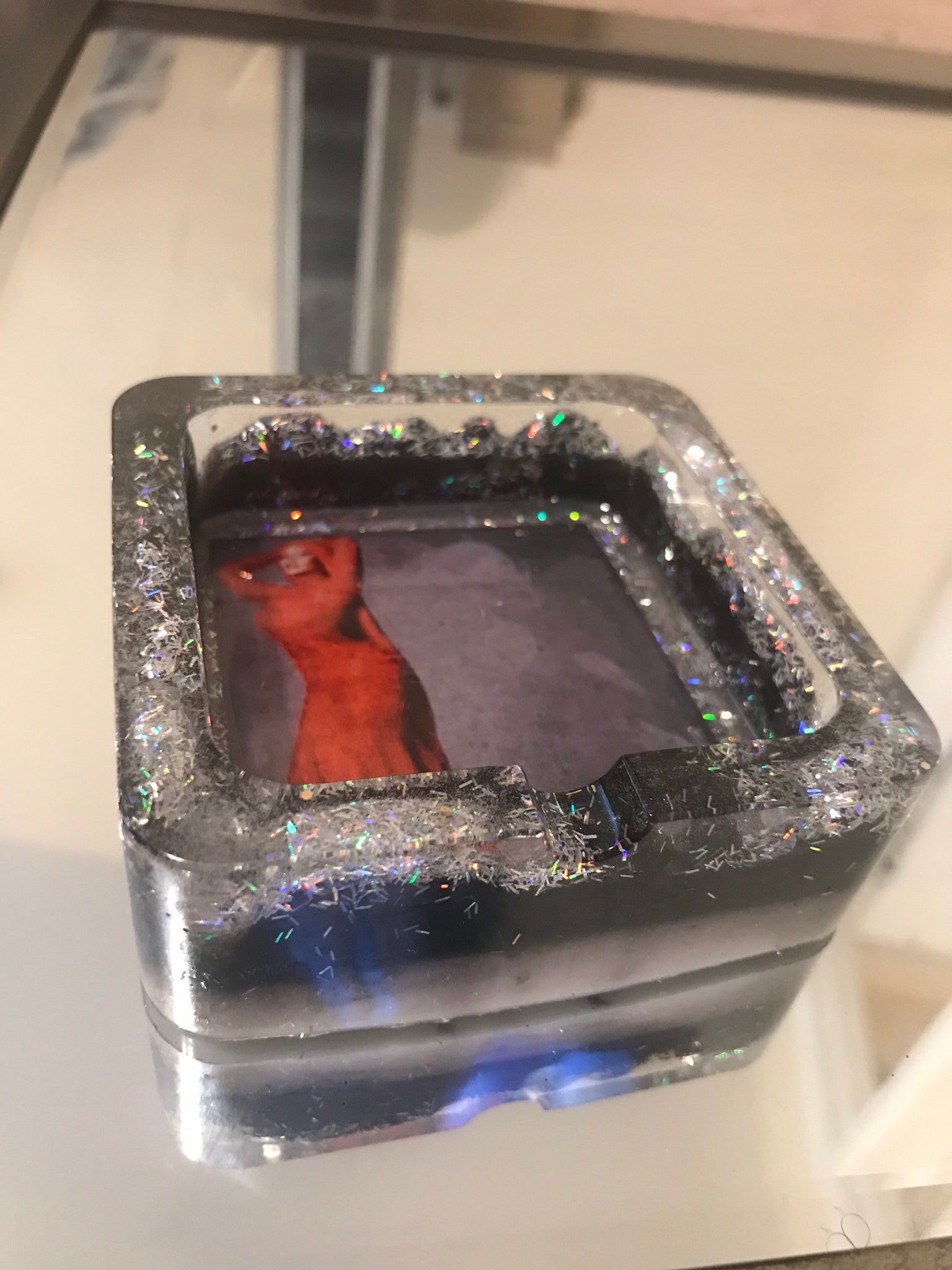 Small square ashtray