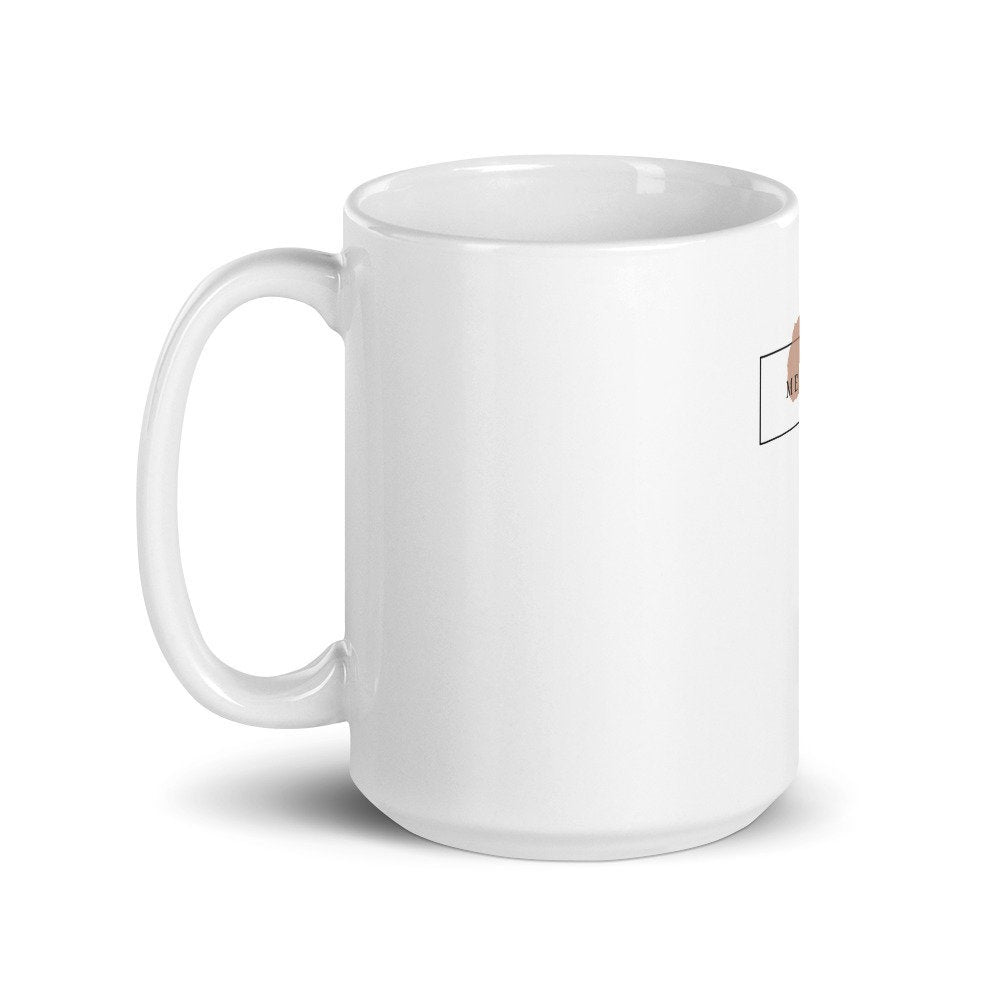 White glossy mug