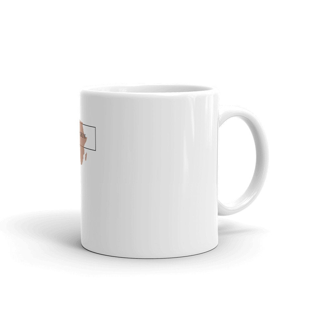 White glossy mug