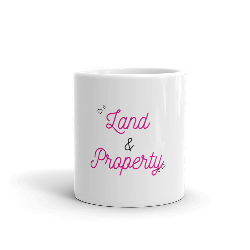 Land Property White Glossy Mug