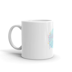 White glossy mug