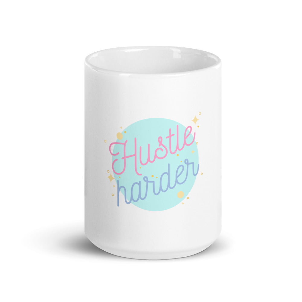 White glossy mug