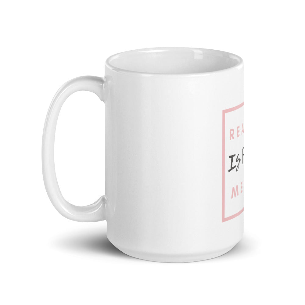 Reading Fun Mental White Glossy Mug